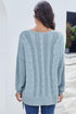 Love Letters Cable Knit Lace Up Sweater